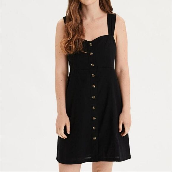 American Eagle Sleeveless Button Front Mini Dress XS - Picture 1 of 8